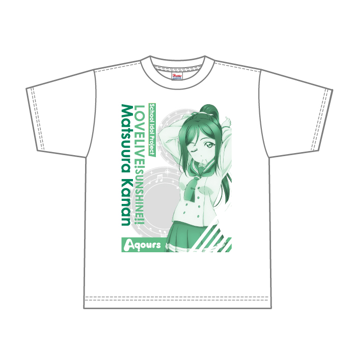 ラブライブ!　サンシャイン!!　ホワイトTシャツ　松浦果南 Mサイズ